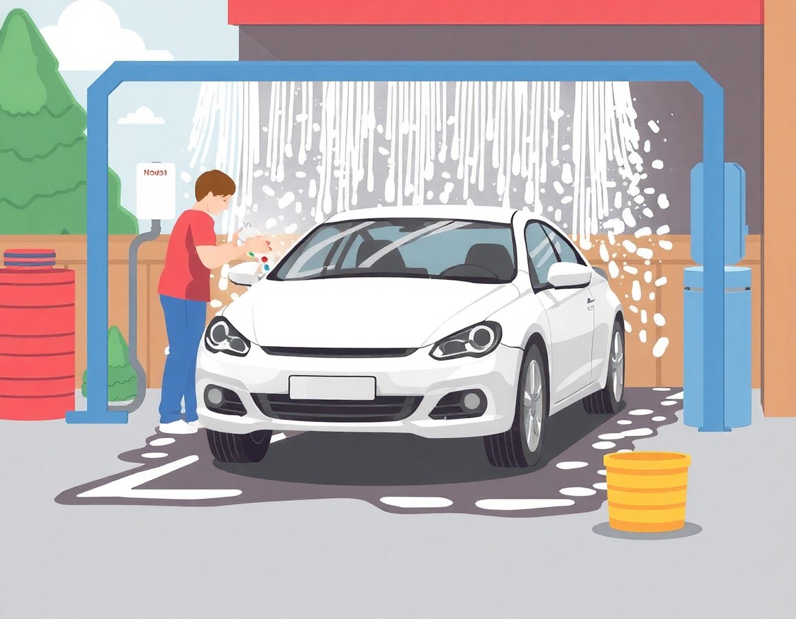 cuci kereta di kuah
